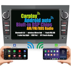 Car Radio for Opel Corsa Astra Zafira Vivara Meriva Antara Combo Radio Screen Built-in Wireless Carplay Android Car Navigation System with Bluetooth DSP Subwoofer Steering Wheel Control AM FM RDS 7