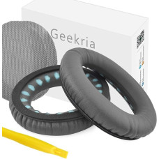 Geekria Ohrpolster für Bose SoundTrue QC35, QC25, QC2, QC15, AE2, AE2i, AE2w Around-Ear-Kopfhörer, Ersatz-Ohrpolster, Ohrpolster, Ohrpolster, Reparaturteile, Dunkelgrau