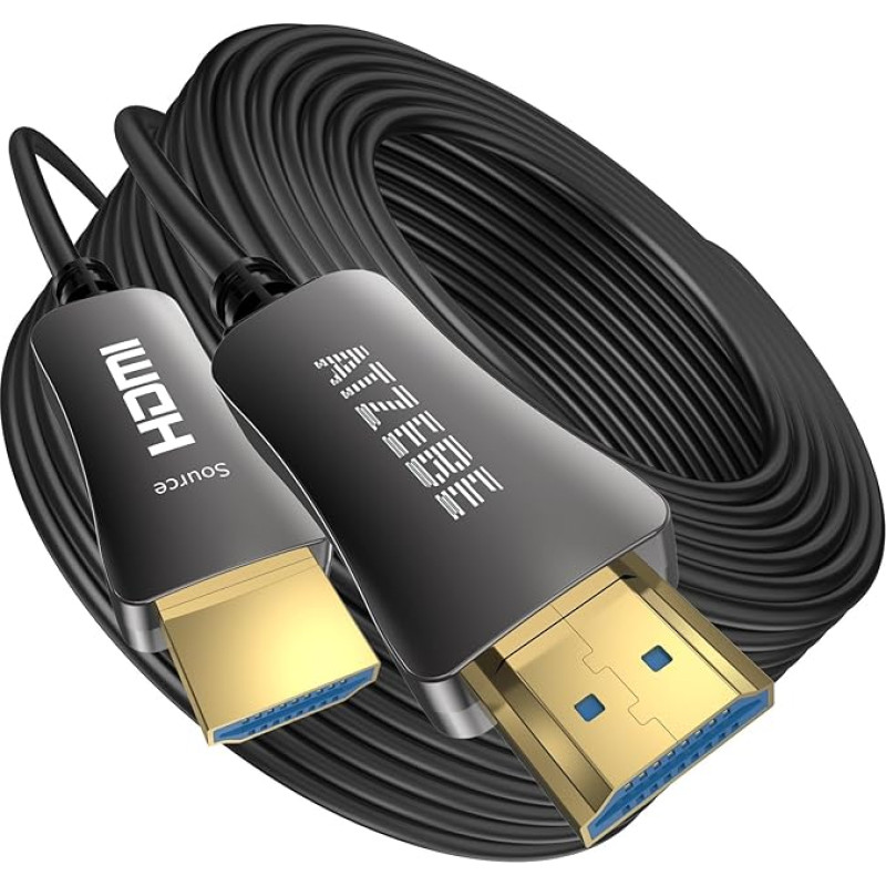 Atzebe Fibre Optic HDMI Cable 2.0 Supports 4K @ 60Hz 3D Full HD ARC CEC HEC Function 10m