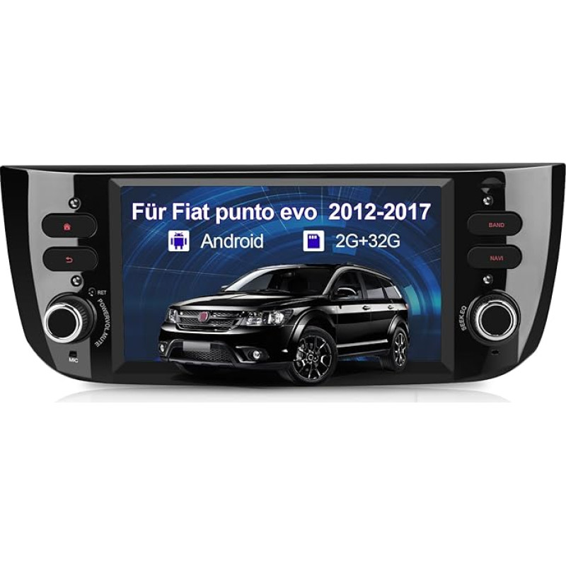 AWESAFE Android Car Radio for Fiat Linea/Punto evo 2012-2015 9 Inch Screen with Carplay, Android Car, Navigation, Bluetooth