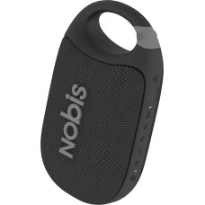 NOBIS Clip N1 Portable Bluetooth Speaker with App, Beat Mode, Up to 24 Hours Playtime, IP68 Waterproof, BT 5.3, HD Sound, Stereo Pairing, Custom EQ, Perfect for Outdoor (Black)