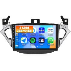 8Core 2G + 64G CAMECHO Android 13 Car Radio for Opel Corsa 2015-2019/Opel Adam 2013-2016 with Navi Carplay Android Car, Double DIN Radio with 9 Inch Screen, DSP RDS Bluetooth MirrorLink + Reversing