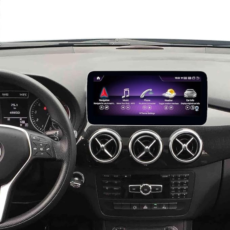 Android 13 Car Radio 12.3 Inch Touchscreen for 2013-2015 Mercedes Benz A/B Class GLA CLA W176 W246 C117 X117 X156 with NTG 4.5/4.7, Car Radio Supports Apple Carplay, Android Car, Mirror Link, 8G +