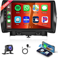 2G + 64G Android Car Radio 2 DIN for Ford Kuga 2013-2017 with Wireless Apple Carplay Android Car Navigation GPS WiFi 9 Inch Car Radio with Mirror Link Bluetooth FM/RDS/DAB/OBD Steering Wheel Control