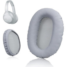 Krone Kalpasmos Replacement Earpads Compatible with Sony WH-CH700N, WH-CH710N, Protein Leather, Memory Foam Replacement Ear Pads (White)