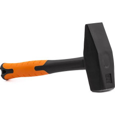 Mivos Engineer's Hammer 2000 g with 2K Fibreglass Handle - Engineer's Hammer with Forged Steel Head - Assembly Hammer with Handle Made of Robust Fibreglass - DIN 1041 - Locksmith Tool