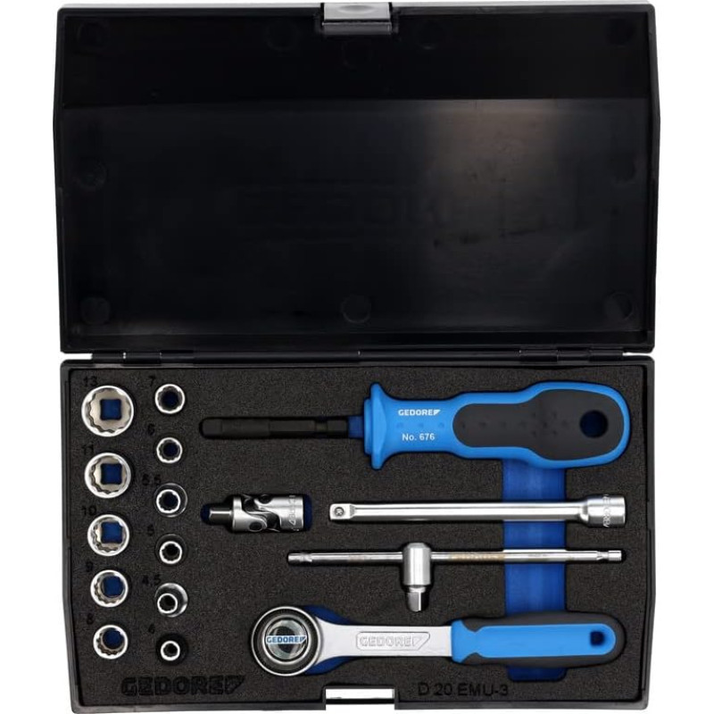 Gedore Steckschlüsselsatz metrisch 1/4 (6.3 mm) 17teilig 1815652