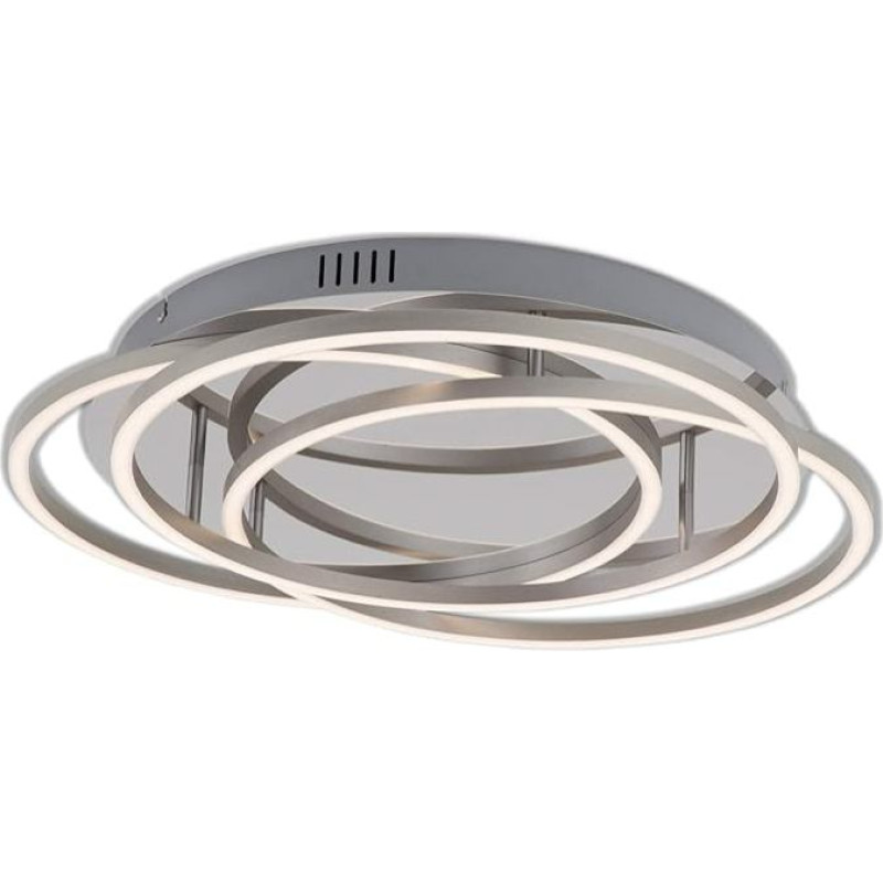 BRILONER Leuchten LED Ceiling Light, Dimmable with Memory Function, 60 Watt, 4,800 Lumen, 3,000 Kelvin, Chrome Aluminium, 546 x 95 mm (DxH)