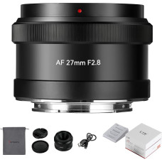 7artisans AutoFocus 27 mm F2.8 APS-C Frame Lens, F2.8 Large Aperture, Supports Automatic/Manual Aperture and Face/Eye Detection, Compatible with Sony FS5/FS7/FS7M2/FS5M2K/A3000/A5000/A6000