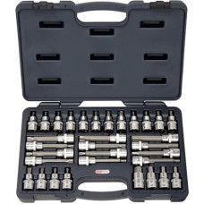KS Tools 918.1752 CHROME+ Bit Socket Set, 32 Pieces, 1/2-Inch