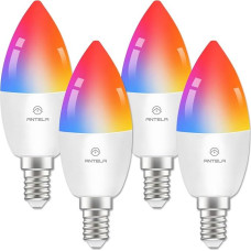 ANTELA Alexa lemputė E14 4,5 W LED lemputės Išmaniosios WiFi lemputės RGB Cool White Light App Control Valdymas balsu Suderinama su Alexa, Google Home, 4 vnt.
