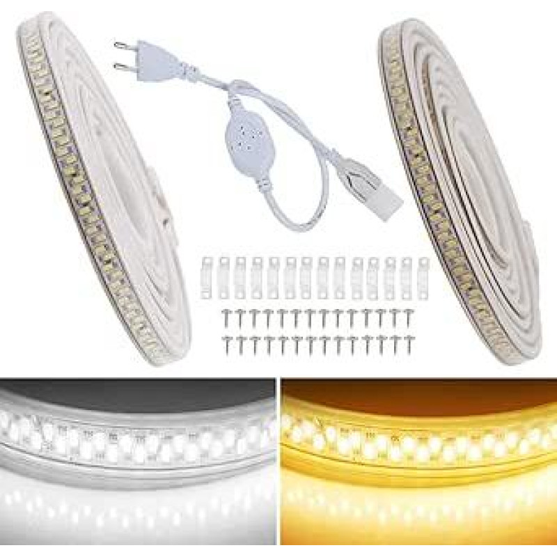 30 m LED Strip, Cold White, 5630 SMD 180 LEDs/m Strip, 220 V 230 V LED Strip, Very Bright Lighting, IP65 Waterproof