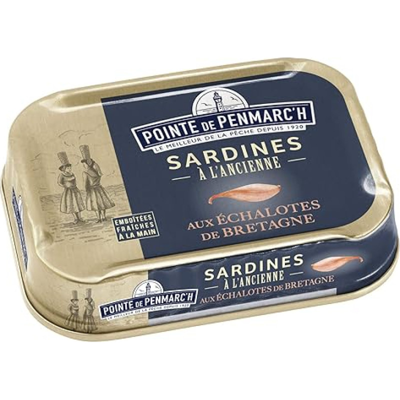 Pointe de Penmarc'h / Prancūzija Sardinėlės ypač tyrame alyvuogių aliejuje su cukruotais šaltalankiais iš Bretanės 115 g