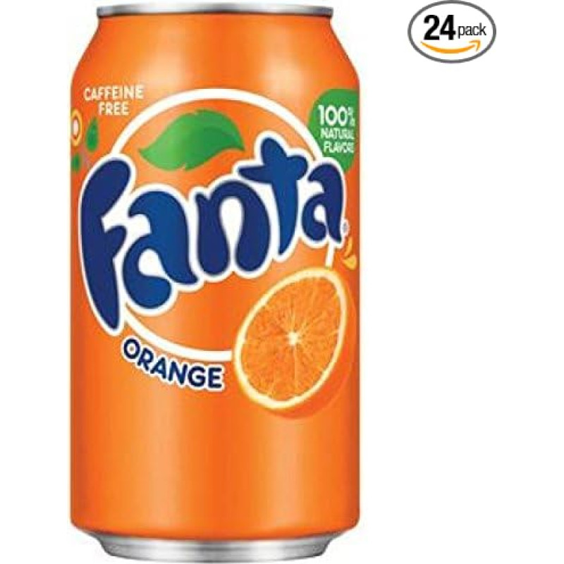 Fanta Orangefarbene Dose mit 24 Karat.