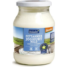 Fettarmer Joghurt mild im Glas, 1,8 % Fett, Demeter 12 x 500 gr
