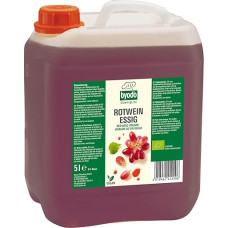Organic Red Wine Vinegar from Italian Red Wine, 5 kg Canister - Byodo, Vegan & Vegetarian, No Added Sugar, Ideal for Salads & Marinades, Natural & Full-bodied