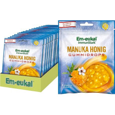 Em-eukal ImmunStark* Gummidrops Manuka Honey Storage Pack - Intensive Chewing Pleasure with Exquisite New Zealand Manuka Honey and Vitamins - With Fine Herbal Note - 20 x 90 g