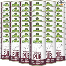 Schecker drėgnas maistas - Kangaroo PUR - 48 x 410 g - Taip pat labai jautriems šunims - Hipoalerginis - Be grūdų - Dietinis maistas