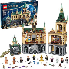 LEGO Harry Potter Hogvartso paslapčių rūmų rinkinys, pilies žaislas su auksine Voldemorto minifigūrėle, basilisko figūrėle ir simboliniais kambariais, tokiais kaip Didžioji salė, dovanų idėjos vaikams, 76389.