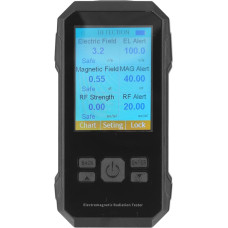 EMF Meter Digital LCD EMF Detector Checks 5G Signs and Radio Frequencies 10 GHz for Ghost Hunting in Home Office Outdoor (Black)