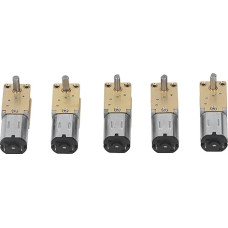 Fdit Motor -Kit mit DC 6V Niedrigem DC -Zahnrad mit Rechtwinkeligem Eckwurmgetriebe für Intelligente Spielzeug und Elektronische Blöcke, 5 X Antriebsmotoren