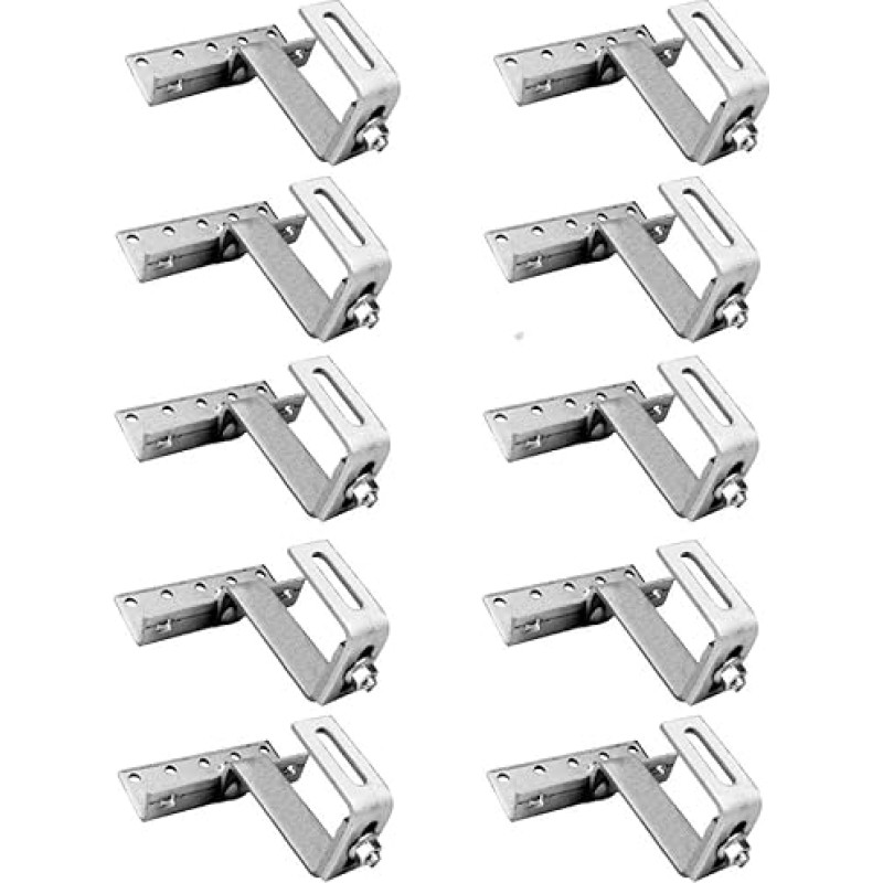 Offgridtec Frankfurt Pan Roof Hooks 3-Way Adjustable Stainless Steel Pack of 10