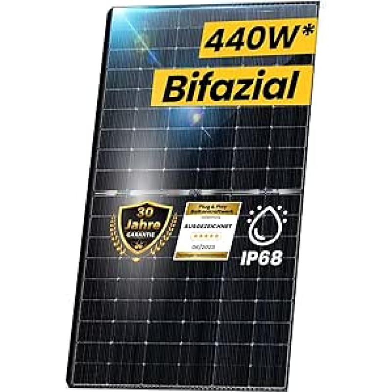 EPP.Solar® 4x Saulės kolektorius 440 W dvimačio stiklo fotovoltinis saulės kolektorius