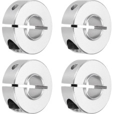 išteklių žemėlapis Schaftmanschette, 12 mm Bohrung, eingeteilte Aluminiumlegierung, Klemmwellenmanschetten mit M4-Schraube für industrielle Automatisierung, Förderbandsysteme, 4 Stück