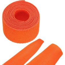 išteklių žemėlapis Geflochtene Kabelhülsen, Schrumpfschlauch, 1,6 cm, 0,9 m, Orange, 2:1 Verhältnis, Schrumpfschlauch, Kabelschutz für Kabelbaumkabel, Netzwerkkabelschutz, Kabelmanagement