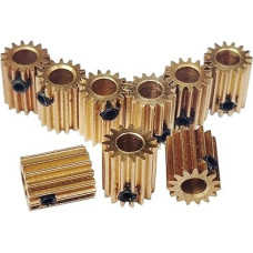10 Stück 0,5 M 12/13/14/15/16/17 Zähne 0,5 Mod Zahnstange Stirnrad Präzisionsritzel aus Kupferstahl 5 mm 6 mm(6mm,13 danties storis 10mm)