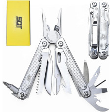 SQT Multi-Tool Multifunction with Pliers 18 in 1 - Improved Scissors & Screwdriver Set, Stainless Steel Survival Tools with Nylon Case for Camping, (Gift for DIY Enthusiasts/Machine Builders)