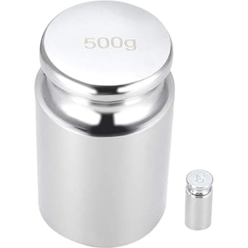 sourcing map Chromed Steel for Digital Scales Gram Calibration Weight Set 5g 500g M1 Precision