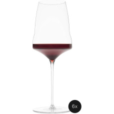 Josephinenhütte® Josephine N°2 Wine Glasses [The Glass for Connoisseurs] – Handmade & Mouth-Blown – Set of 6 for Medium White, Rose and Red Wine – Functional Design for Intense Aroma