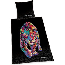 Herding P.D. Moreno Leopardas Dvipusis antklodės užvalkalas 80 x 80 cm Antklodės užvalkalas 155 x 220 cm su švelniu užtrauktuku Medvilnė / satinas