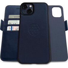 Dreem Fibonacci Wallet Case Compatible with iPhone 13, 2-in-1 Shockproof Case, Detachable Vegan Leather Outer Cover, Compatible with MagSafe, RFID Protection, Royal Blue