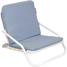 Flamingueo Lengvas paplūdimio krėslas sulankstomas nešiojimo rankena Poliesterio aliuminio audinys Paminkštinta pagalvėlė 62 x 51,5 x 49 cm