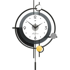 Šiuolaikinis minimalistinis sieninis laikrodis be tiksėjimo, tylūs laikrodžiai su švytuokle, šiaurietiško stiliaus dekoratyvinis kūrybinis laikrodis, dekoratyviniai sieniniai laikrodžiai, virtuvės laikrodis svetainei, 38 x 58 cm (15 x 23)