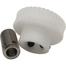 Pinion Gear 0.8 Module Worm Wheel Set 0.8 m 60 Teeth POM Plastic Turbine Wheel 1:35 Gear Ratio Worm Gear 6 mm Bore Worm Rod Drive Mechanism (12 mm Bore)