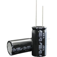 （10pcs）63v1000uF63V aliuminio elektrolitinis kondensatorius aukšto dažnio mažo atsparumo 16X31.5mm kondensatoriai Talpos matuokliai