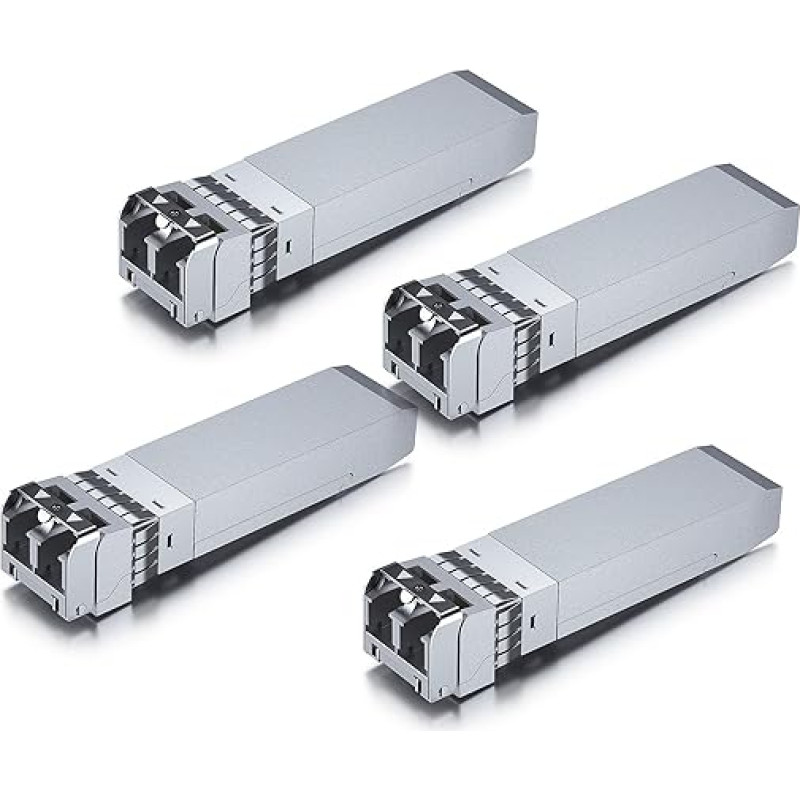 [4 vnt.] 10Gtek for Ubiquiti SFP+ SR Multimode Module UF-MM-10G, 10GBase-SR Fibre Transceiver, Dual LC Connector, 850nm, 300 metrų