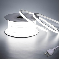 BENLUN AC 220 V Neon LED Strip Outdoor 10 m, 6000 K Cool White LED Strip Outdoor Waterproof IP65, LED Strip 230 V Direct Connection, 10 W/M Light Strip for Outdoor Indirect Lighting