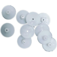 MRVAKDYDI Kunststoff-Schneckengetriebe ， Kunststoff-Stirnradgetriebe 242.5A 0,5M 24T 2,45mm Bohrung 13mm Durchmesser 3,7mm Dicke 10er-Pack