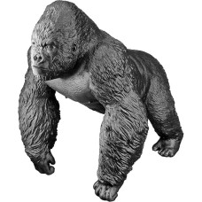 GILDE Figūrėlė Gorilos derva juoda 21 x 29,5 x 26 cm