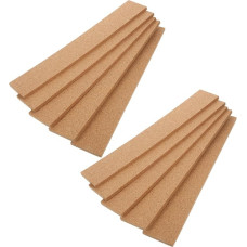 CAXUSD 10 kamštinių skelbimų lentos juostelių pakuotė, storos kamštinės lentos, lipnios kamštinės juostelės biurui, pranešimams, kamštinės juostelės, kamštinės lentos juostelės sienoms, lipnios, rudos spalvos