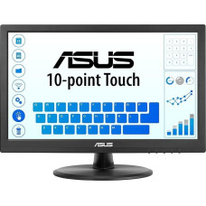 ASUS Touch VT169HE - 15.6 Inch HD Monitor - 10 Point Multi-Touch PCAP, Flicker-Free, Blue Light Filter, 60 Hz, 16:9 IPS Panel, 1920 x 1080 - HDMI, D-Sub, Vesa 75 x 75