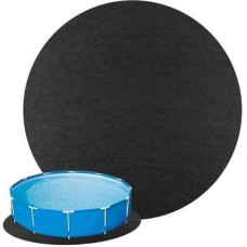 Swimming Pool Mat, Pool Groundsheet, Foldable Floor Pool Mat for Above Ground Pools up to Diameter 400 cm, UV-Stable and Tear-Resistant, Black (4 Metres Round)
