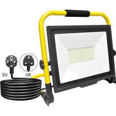 SKYWORLD nešiojamas LED statybinis prožektorius 100 W 10000 LM LED darbo šviesa su kištuku ir 3 m maitinimo kabeliu, IP66 vandeniui atspari darbo šviesa Statybinė šviesa dirbtuvėms ar statybvietės garažui, 6000 K