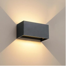 LMP LED Outdoor Light Wall Up Down Wall Light Wall Lamp Indoor Outdoor IP65 Outdoor Light Outdoor Wall Light Outdoor Lighting House Wall Patio Front Door Grey
