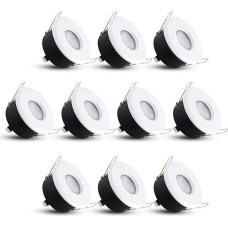 Recessed Spotlight Frame, IP65, Round, Stainless Steel and White