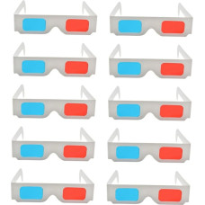 Artibetter Anaglyphen-Brille, Karton, Zubehör für Filme und Spiele, leicht und tragbar, 50 Stück